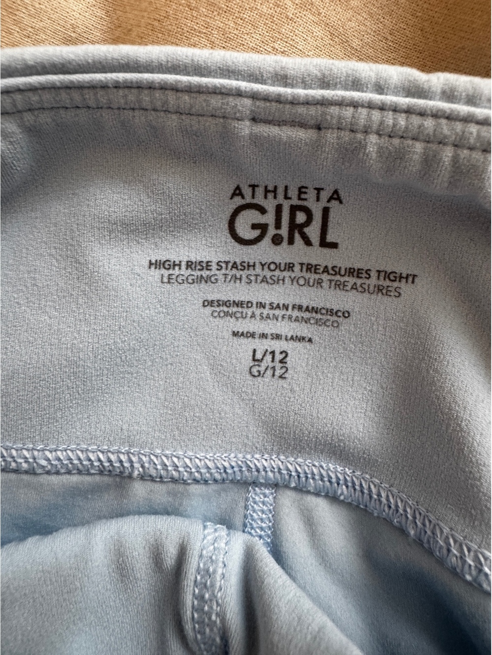 Athleta Girl Leggings Lot of 2 Size 12 High Rise Chit Chat Stash Your Treasures - Picture 5 of 9